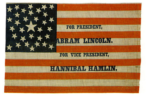 Lincoln political banner