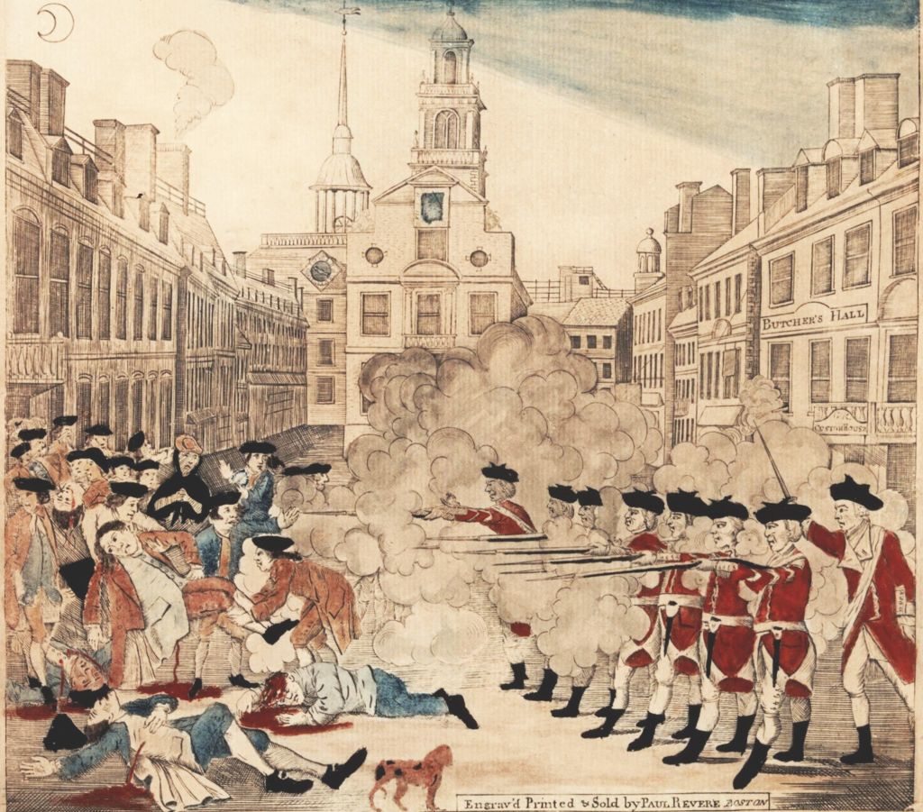 The Boston Massacre engraved by Paul Revere (Gilder-Lehrman)
