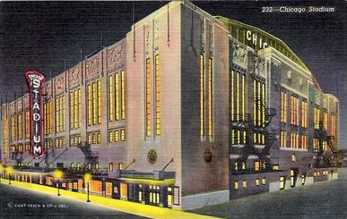 Lindbergh announced his support for America First at a large rally in Chicago Stadium, the largest indoor arena in the world when it was built. Ironically, FDR had been nominated for President in the same stadium in 1932.