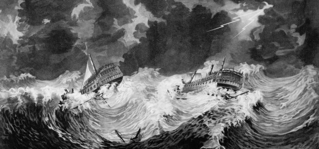 HMS Hector and HMS Bristol were two other British ships destroyed in 1780.