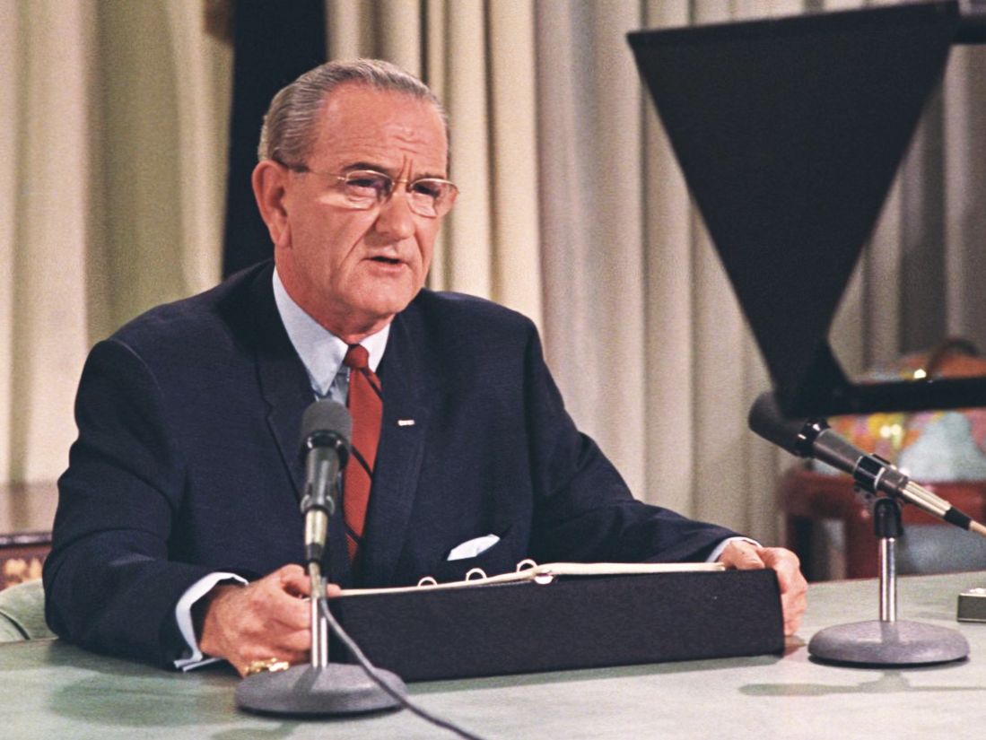 Lyndon Johnson shocked the nation in March 1968 when he announced he would not seek a second term as President.