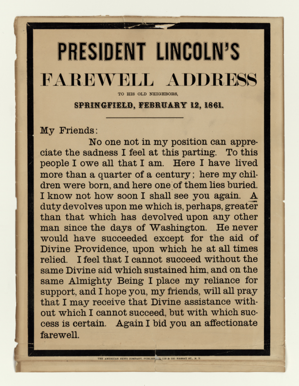 lincoln farewell