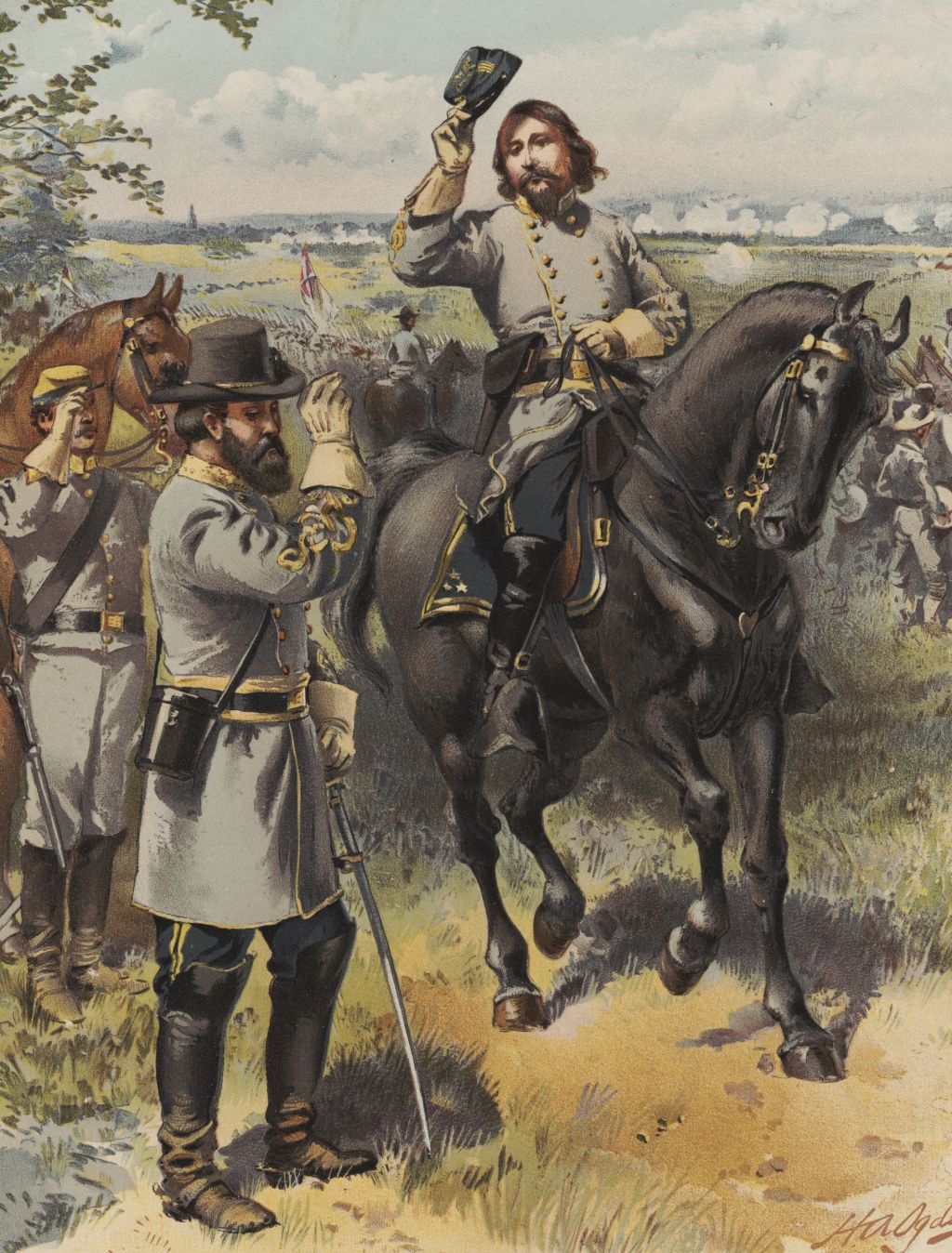 Longstreet reluctantly gave the order to George Pickett to make his disastrous charge against Union positions on Missionary Ridge. 