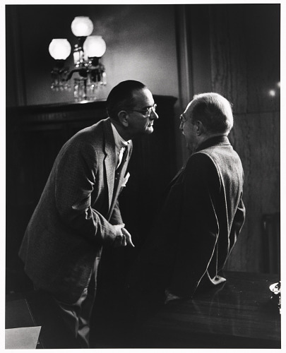 Lyndon Johnson and Theodore Green, by George Tames. National Portrait Gallery